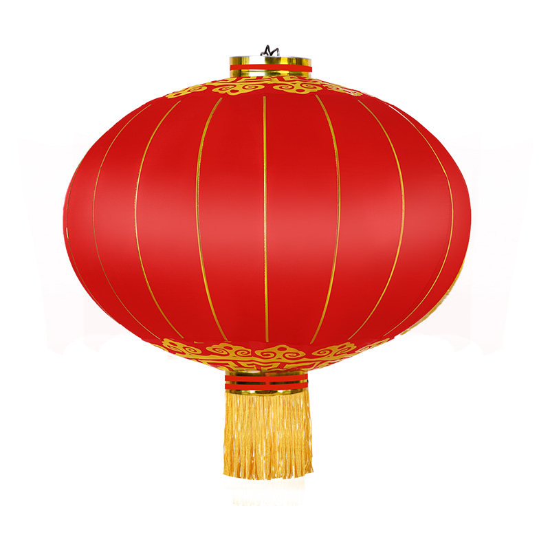 大红铁口灯笼户外广告绸布宫灯