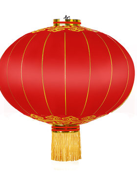 大红铁口灯笼户外广告绸布宫灯