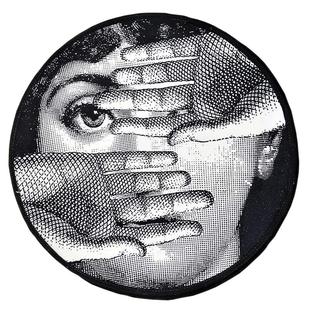 北欧艺术人脸圆形地垫地毯进门垫客厅浴室防滑垫卫生间卧室脚垫子