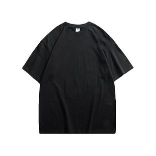 美式重磅纯棉短袖t恤男宽松舒适透气夏季新款纯色半袖圆领打底衫