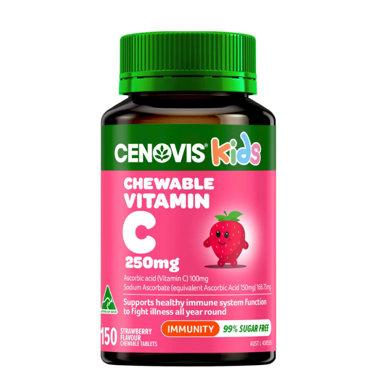 Cenovis维生素C儿童咀嚼片vc婴幼儿宝宝免疫力抵抗力草莓无糖