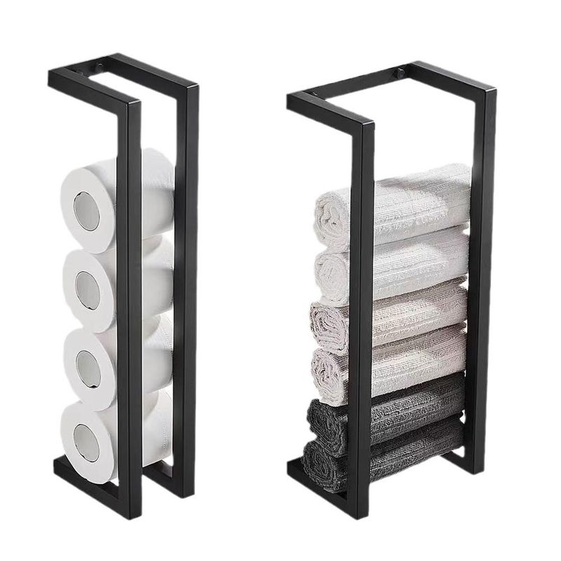 跨境浴巾储存架不锈钢墙上壁挂厕纸架浴室置物收纳架卫浴五金浴室