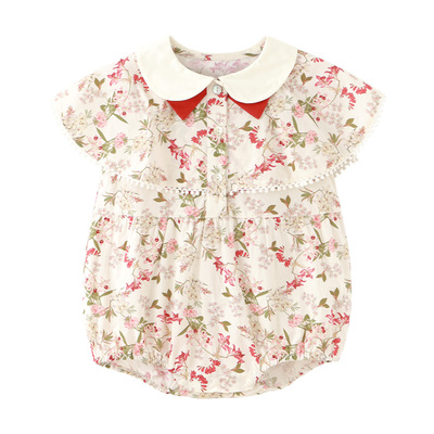 modomoma礼寓超萌碎花连体哈衣