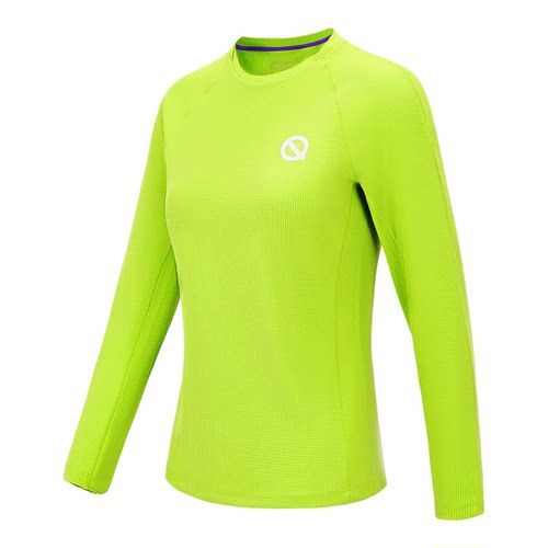 【新品】轻功加厚呼吸方格圆领长袖跑步运动户外秋冬长袖T男女款