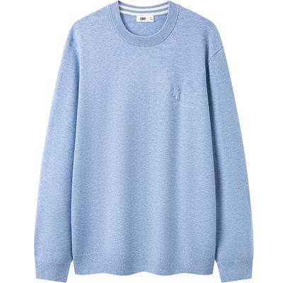 森马毛衫男冬季针织衫纯色简约百搭毛衣日常休闲打底上衣圆领内搭