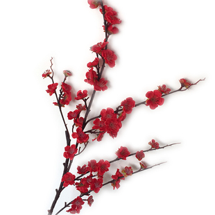 仿真梅花枝干花短枝树中式挂墙禅意客厅装饰插花花艺摆件