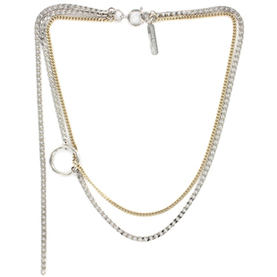 法国正品Justine Clenquet小众ins设计感钯金24K金男女情侣项链