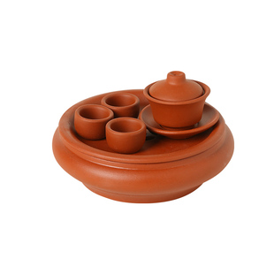 朱泥迷你茶具整套套装袖珍盖碗茶盘茶船带三小杯儿童茶具节日礼物