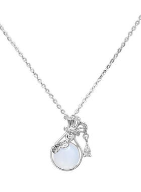 福袋玉髓S999足银项链