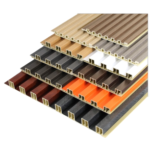 竹木纤维格栅板护墙板长城板凹凸形集成吊顶装饰电视背景墙格栅板