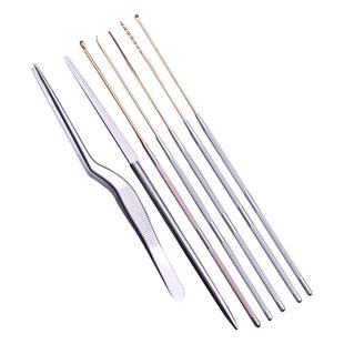专业技师采耳工具不锈钢挖耳勺铜头耳起耳扒蘑菇头云刀卷棉棒套装