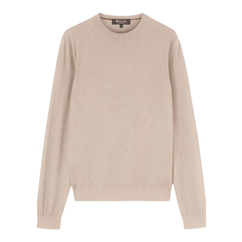 LoroPiana/诺悠翩雅男士针织衫羊绒丝线平纹宽松剪裁精致轮廓新款