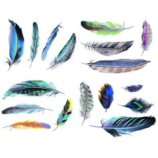 汽车羽毛车贴划痕遮挡创意贴画前保险杠车身贴纸补丁个性贴花遮盖