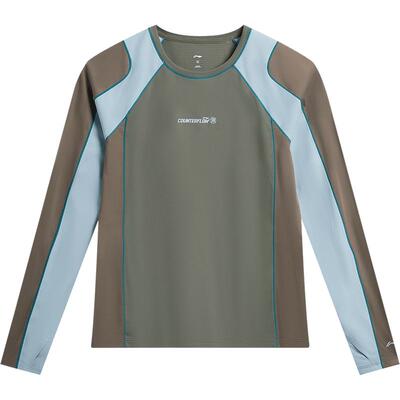 李宁户外CF溯圆领女子长袖T恤