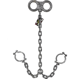 铁锁链条仿真塑料万圣节装饰品鬼屋道具囚犯刑具手铐脚链枷锁镣铐
