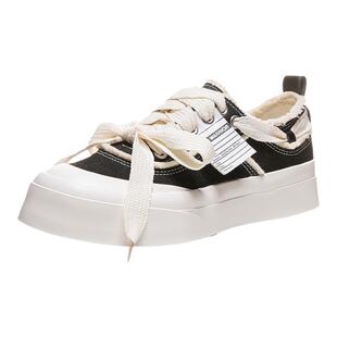 回力女鞋厚底帆布鞋2025新款冬季爆款小白鞋小众布鞋松糕板鞋女款