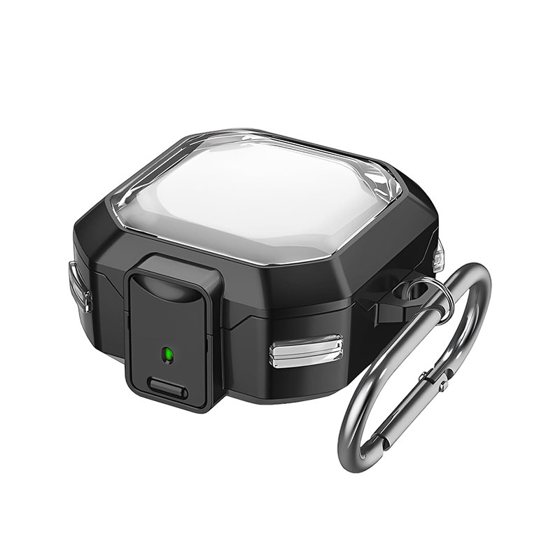 机甲风适用新款三星蓝牙耳机Galaxy buds4pro case保护套透明buds4保护壳全包防摔耳机壳套带锁扣不掉盖