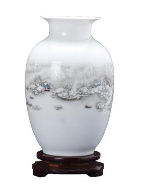 景德镇陶瓷器小花瓶工艺品中式