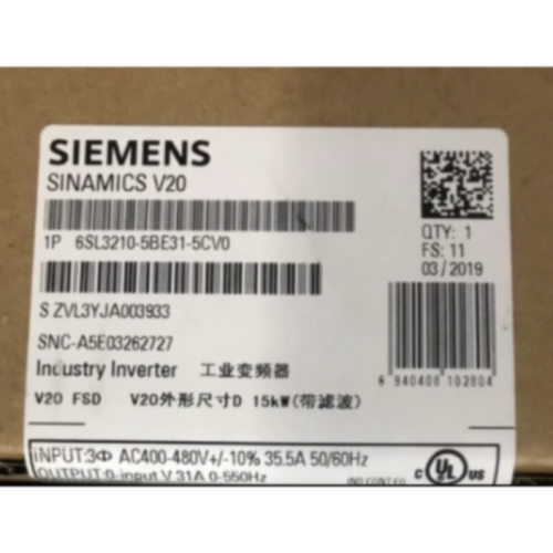 议价议6SL3210-5BE31-5CV0西门子V20变频器15KW/千瓦6SL32105BE31