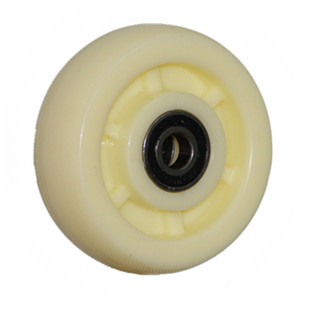 万向轮尼龙单轮3/4/5/6/8寸工业脚轮配件静音橡胶轱辘手推车轮子