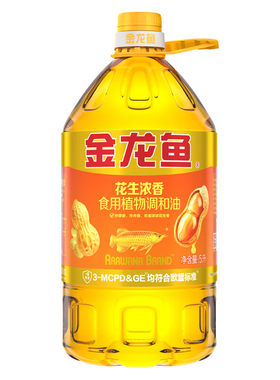 金龙鱼 食用油 花生浓香型浸出 食用植物调和油5L