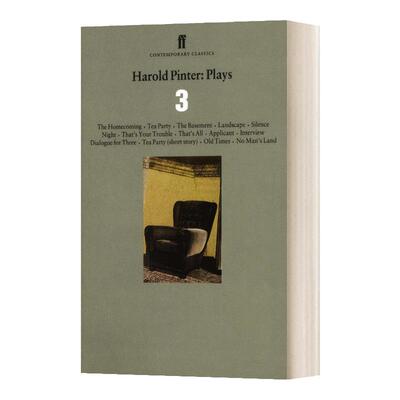 哈罗德品特戏剧集3 英文原版 Harold Pinter Plays 3 诺贝尔文学奖得主 归乡 旧时光 无人之地 进口英语原版书籍