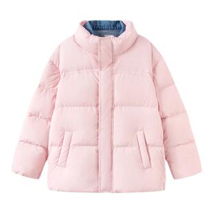 巴拉巴拉男女童羽绒服儿童牛仔拼接外套冬2024小中大童上衣假两件