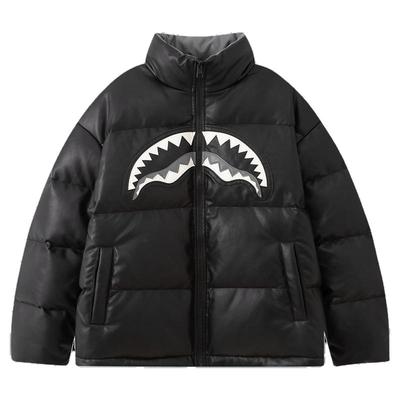 SprayGroundPU皮保暖羽绒外套