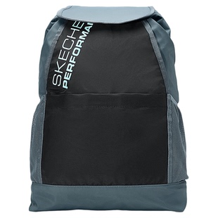 斯凯奇秋季男女同款双肩背包碳黑配色两用包大容量电脑仓通勤必备