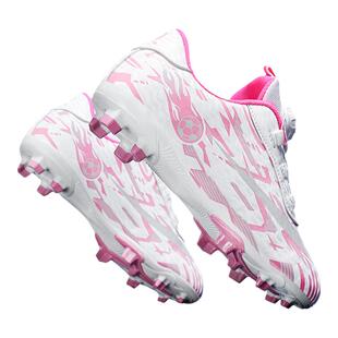 儿童专业足球鞋女款夏季女孩小学生魔术贴训练专用女童长钉碎钉鞋