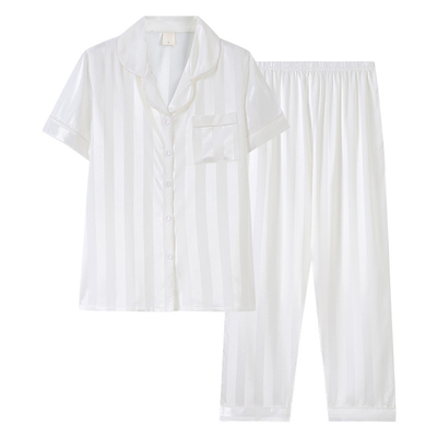 【热销爆款】情侣睡衣冰丝短袖