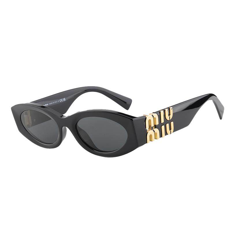 【自营】Miumiu缪缪墨镜女明星同款黑金猫眼潮流太阳眼镜 SMU11WS