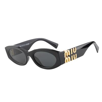 【自营】Miumiu缪缪墨镜女明星同款黑金猫眼潮流太阳眼镜 SMU11WS
