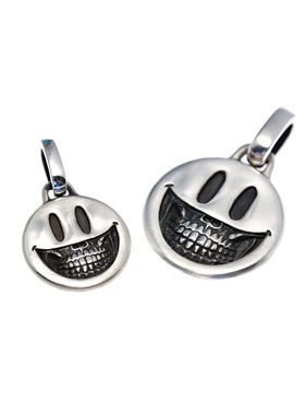 欲望车间原创手工笑脸骷髅银吊坠