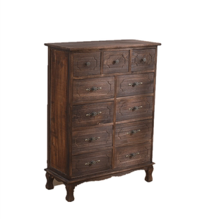 复古实木客厅斗柜卧室收纳柜简约抽屉式储物柜多功能新中式墙边柜