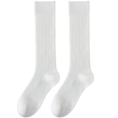 纯棉双针小腿袜瘦腿不勒