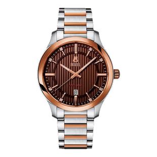 瑞士依波路手表男石英表音韵系列钢带日历镶钻腕表商务时尚男士表