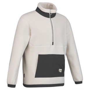 迪卡侬抓绒卫衣男时尚保暖摇粒绒女日常宽松内胆秋冬户外绒衣ODF