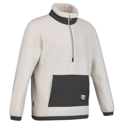 迪卡侬男女宽松保暖户外抓绒卫衣