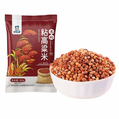 邹有才东北红粘高粱米现磨去皮