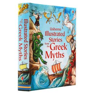 古希腊神话精装插画版 Usborne Illustrated Stories from the Greek Myths 英文原版绘本 图画故事书 睡前故事 课外读物