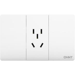 正泰电工118型5C白墙壁暗装家用大板3孔5孔16a空调插座带开关模块