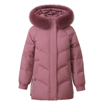 【恒源祥】90%白鸭绒/狐狸毛领