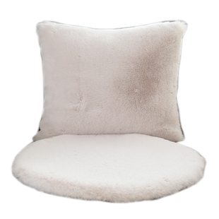 仿兔毛梳妆台毛绒垫子短毛椅垫电脑休闲椅凳垫化妆台桌面装饰垫