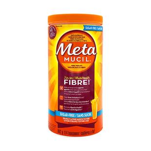 无糖Metamucil美达施膳食纤维粉香橙味114次Meta果蔬纤维素非代餐