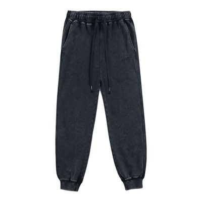 GUUKA黑色水洗重磅卫裤