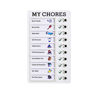 自律打卡器暑假计划表儿童小朋友小学生自律学习打卡表好习惯养成任务时间标签板神器每日学习卡片款mychores