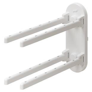 太力吸盘旋转毛巾架免打孔卫生间浴室挂壁转角挂杆抹布架沥水架子