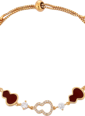 新中式红色葫芦锆石手链轻奢小众