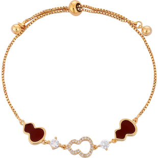 红色葫芦手链女轻奢小众精致高级感新年2026新款本命年叠戴手饰品